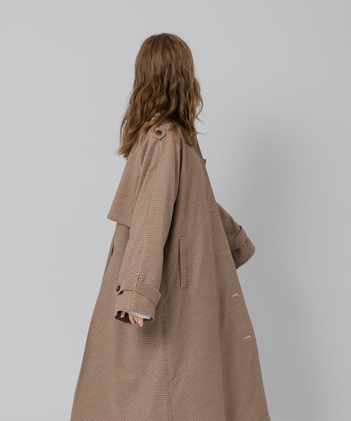 MUHET（ミュエータ）の「ステンカラーコート（ステンカラーコート・レディース・ブラック/ベージュ/ライトグリーン/ライトブラウン・SMALL/MEDIUM/LARGE）」の17枚目の写真