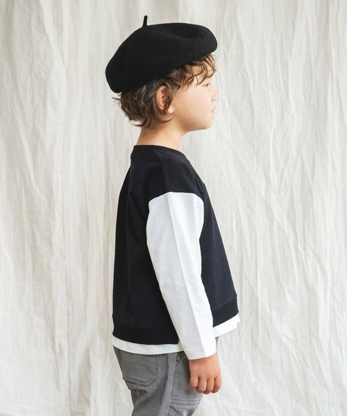 BRANSHES(ブランシェス)の「【ベスト重ね着風】長袖Tシャツ(Tシャツ/カットソー・キッズ・ベージュ/ブラック・100cm/110cm/90cm/150cm/130cm/140cm/120cm)」の13枚目の写真