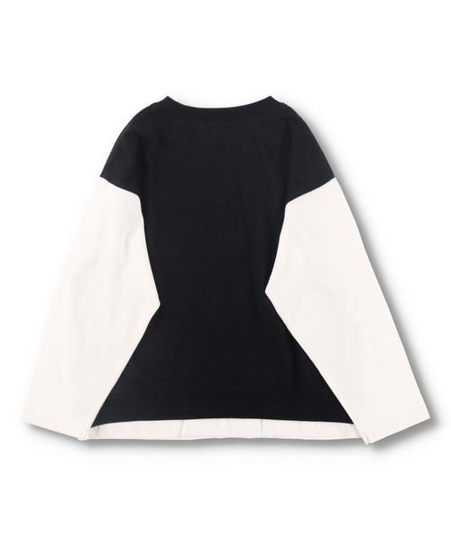 BRANSHES(ブランシェス)の「【ベスト重ね着風】長袖Tシャツ(Tシャツ/カットソー・キッズ・ベージュ/ブラック・100cm/110cm/90cm/150cm/130cm/140cm/120cm)」の8枚目の写真