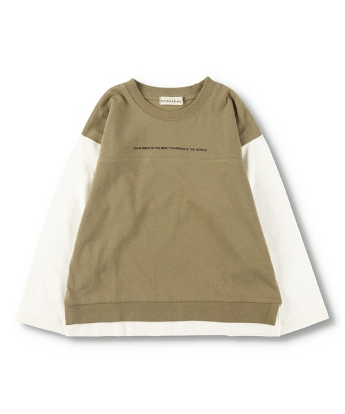 BRANSHES(ブランシェス)の「【ベスト重ね着風】長袖Tシャツ(Tシャツ/カットソー・キッズ・ベージュ/ブラック・100cm/110cm/90cm/150cm/130cm/140cm/120cm)」の12枚目の写真