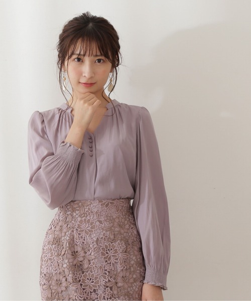 PROPORTION BODY DRESSING(プロポーションボディドレッシング)の「スキッパーブラウス / 1211210003(シャツ/ブラウス・レディース・ホワイト系その他/ピンク/グレー・SMALL/MEDIUM)」の12枚目の写真
