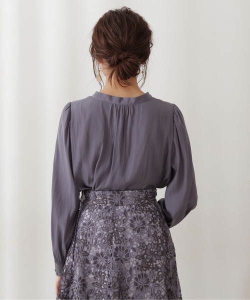 PROPORTION BODY DRESSING(プロポーションボディドレッシング)の「スキッパーブラウス / 1211210003(シャツ/ブラウス・レディース・ホワイト系その他/ピンク/グレー・SMALL/MEDIUM)」の14枚目の写真