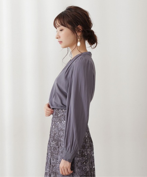 PROPORTION BODY DRESSING(プロポーションボディドレッシング)の「スキッパーブラウス / 1211210003(シャツ/ブラウス・レディース・ホワイト系その他/ピンク/グレー・SMALL/MEDIUM)」の13枚目の写真