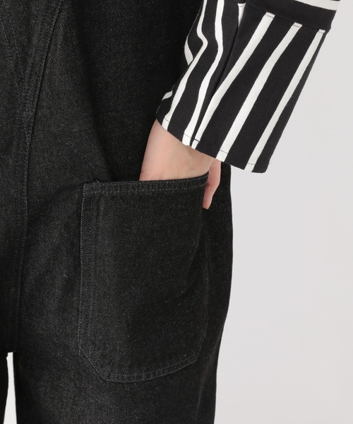 studio CLIP(スタディオクリップ)の「デニムサロペット(サロペット/オーバーオール・レディース・ブラック/インディゴブルー・MEDIUM/LARGE)」の10枚目の写真