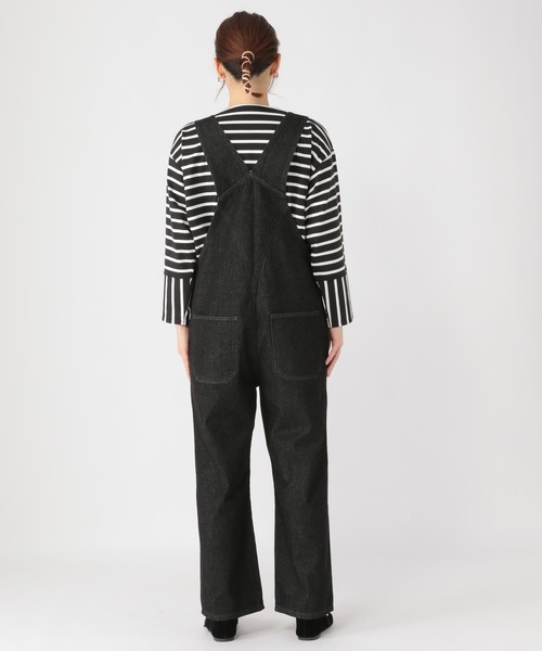 studio CLIP(スタディオクリップ)の「デニムサロペット(サロペット/オーバーオール・レディース・ブラック/インディゴブルー・MEDIUM/LARGE)」の5枚目の写真