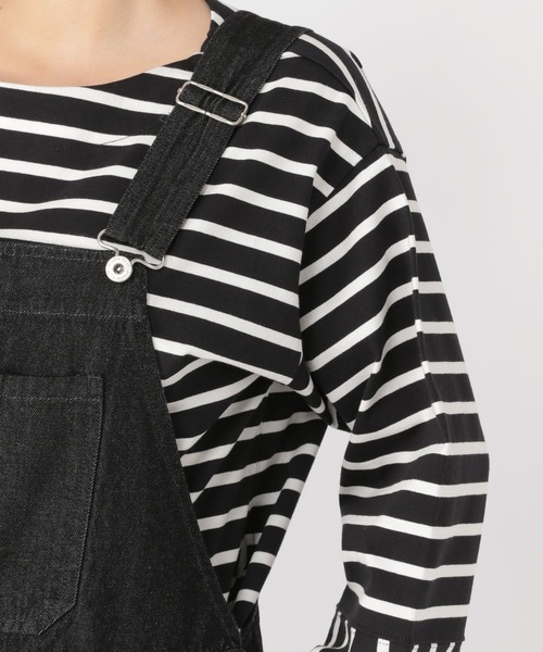 studio CLIP(スタディオクリップ)の「デニムサロペット(サロペット/オーバーオール・レディース・ブラック/インディゴブルー・MEDIUM/LARGE)」の12枚目の写真