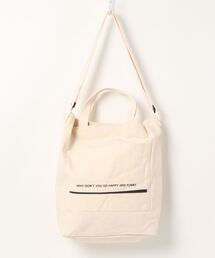 Samansa Mos2 blue | キャンバスロゴプリント2WAYショルダー(ショルダーバッグ)