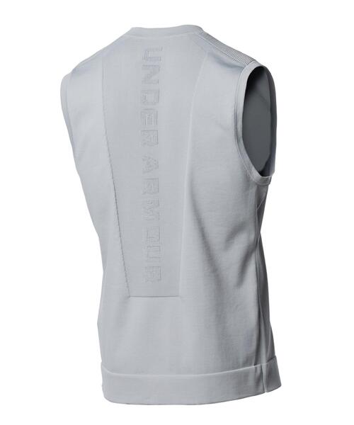 UNDER ARMOUR(アンダーアーマー)の「UAインテリニット セーター ベスト(ゴルフ/メンズ)(ベスト・メンズ・グレー/ブラック・M/S/XL/XXL/L)」の7枚目の写真