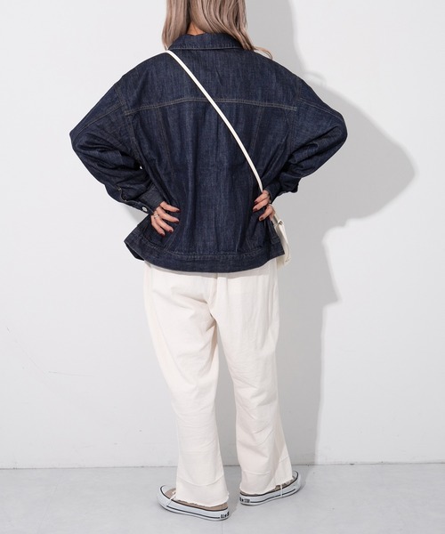 kutir（クティール）の「デニムジャケット（デニムジャケット・レディース・ブラック/インディゴブルー・FREE）」の12枚目の写真