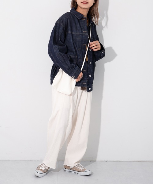 kutir（クティール）の「デニムジャケット（デニムジャケット・レディース・ブラック/インディゴブルー・FREE）」の14枚目の写真