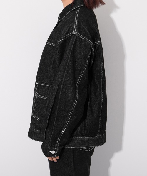 kutir（クティール）の「デニムジャケット（デニムジャケット・レディース・ブラック/インディゴブルー・FREE）」の13枚目の写真