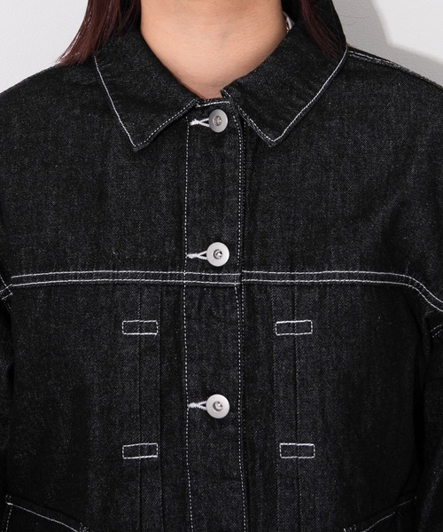 kutir（クティール）の「デニムジャケット（デニムジャケット・レディース・ブラック/インディゴブルー・FREE）」の15枚目の写真