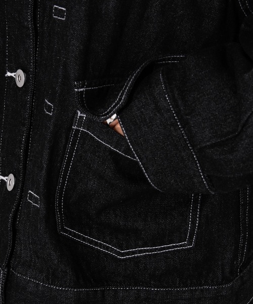 kutir（クティール）の「デニムジャケット（デニムジャケット・レディース・ブラック/インディゴブルー・FREE）」の11枚目の写真