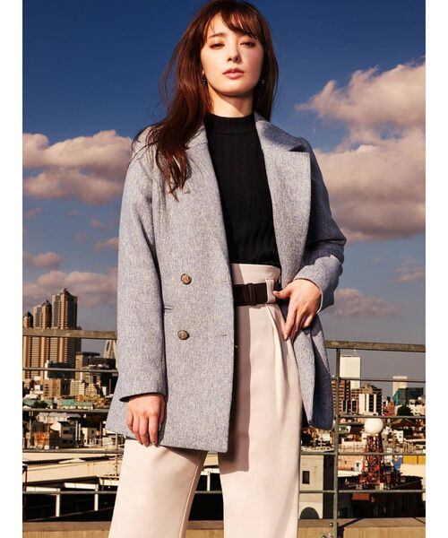 RESEXXY(リゼクシー)の「テーラードミディジャケット(テーラードジャケット・レディース・ブラック/ブルー/ブラウン・FREE)」の3枚目の写真