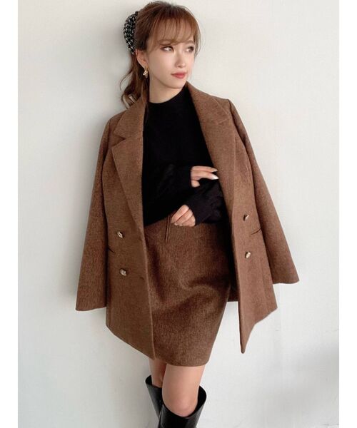 RESEXXY(リゼクシー)の「テーラードミディジャケット(テーラードジャケット・レディース・ブラック/ブルー/ブラウン・FREE)」の8枚目の写真