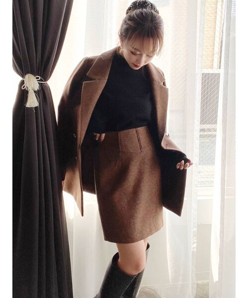 RESEXXY(リゼクシー)の「テーラードミディジャケット(テーラードジャケット・レディース・ブラック/ブルー/ブラウン・FREE)」の16枚目の写真