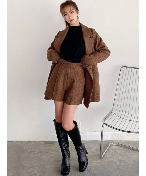 RESEXXY(リゼクシー)の「テーラードミディジャケット(テーラードジャケット・レディース・ブラック/ブルー/ブラウン・FREE)」の4枚目の写真