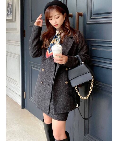 RESEXXY(リゼクシー)の「テーラードミディジャケット(テーラードジャケット・レディース・ブラック/ブルー/ブラウン・FREE)」の6枚目の写真