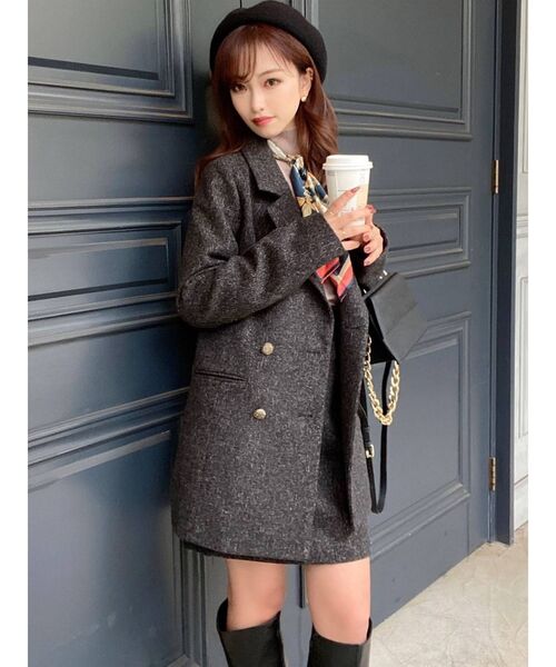 RESEXXY(リゼクシー)の「テーラードミディジャケット(テーラードジャケット・レディース・ブラック/ブルー/ブラウン・FREE)」の19枚目の写真