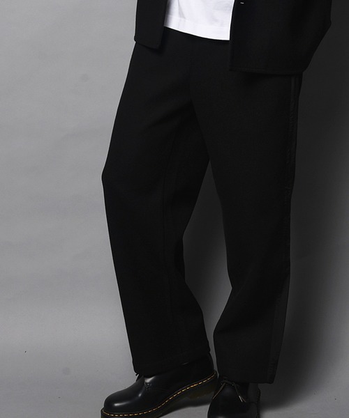 JACKROSE(ジャックローズ)の「JE-フェイクメルトン.ラインパンツ(スラックス・メンズ・ブラック/その他1/チェック・M/L)」の2枚目の写真