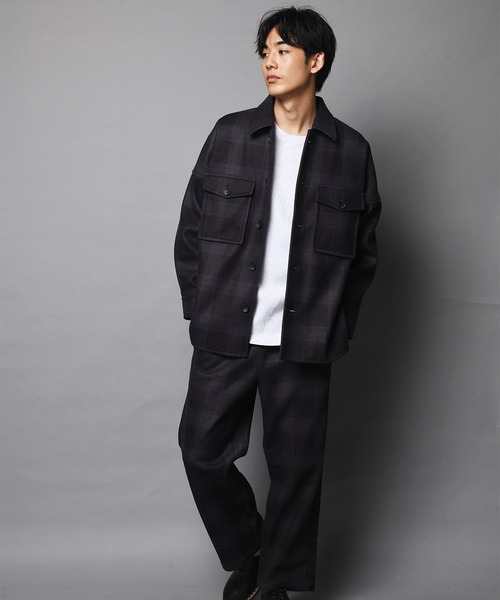 JACKROSE(ジャックローズ)の「JE-フェイクメルトン.ラインパンツ(スラックス・メンズ・ブラック/その他1/チェック・M/L)」の11枚目の写真