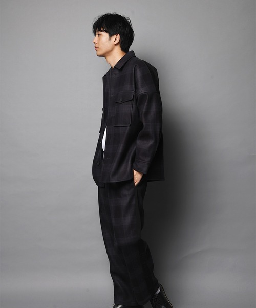 JACKROSE(ジャックローズ)の「JE-フェイクメルトン.ラインパンツ(スラックス・メンズ・ブラック/その他1/チェック・M/L)」の17枚目の写真