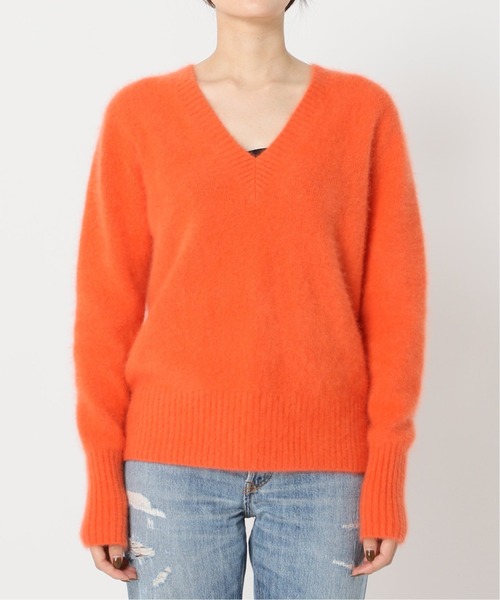 plage（プラージュ）の「Fur V プルオーバー◆（ニット/セーター・レディース・ホワイト/チョコ/オレンジ/キャメル・FREE）」の15枚目の写真