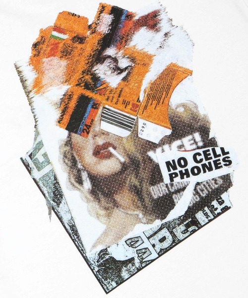 HUF（ハフ）の「FICTION L/S TEE / HUF ロングスリーブTシャツ（Tシャツ/カットソー・メンズ・ホワイト/ブラック・SMALL/MEDIUM/LARGE/X-LARGE/XX-LARGE）」の4枚目の写真