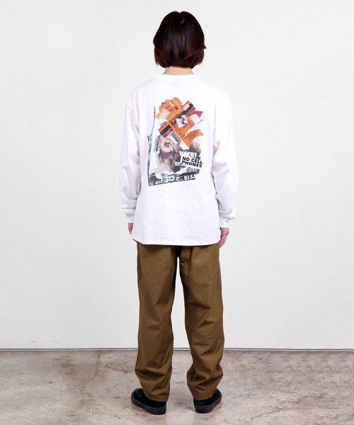 HUF（ハフ）の「FICTION L/S TEE / HUF ロングスリーブTシャツ（Tシャツ/カットソー・メンズ・ホワイト/ブラック・SMALL/MEDIUM/LARGE/X-LARGE/XX-LARGE）」の10枚目の写真