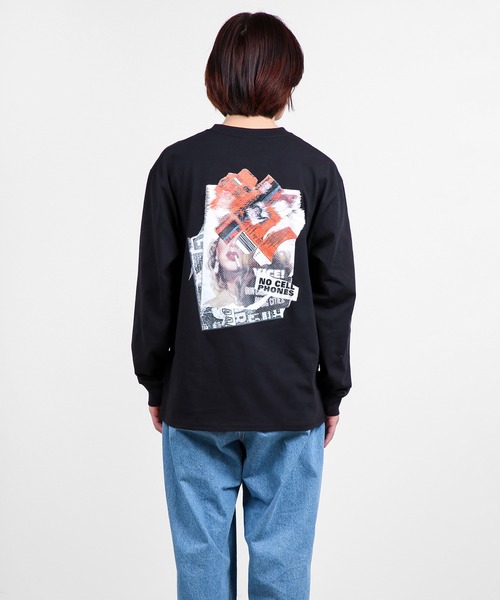 HUF（ハフ）の「FICTION L/S TEE / HUF ロングスリーブTシャツ（Tシャツ/カットソー・メンズ・ホワイト/ブラック・SMALL/MEDIUM/LARGE/X-LARGE/XX-LARGE）」の13枚目の写真