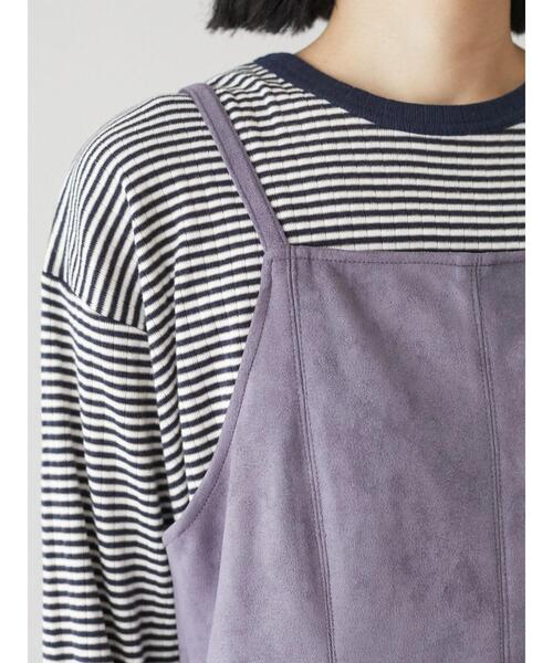 Sugar spoon(シュガースプーン)の「・SUGAR SPOON スエードポンチキャミワンピ*(ワンピース・レディース・パープル/モカ・FREE)」の6枚目の写真