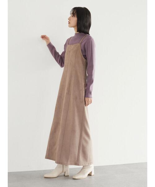 Sugar spoon(シュガースプーン)の「・SUGAR SPOON スエードポンチキャミワンピ*(ワンピース・レディース・パープル/モカ・FREE)」の22枚目の写真