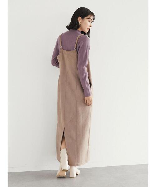 Sugar spoon(シュガースプーン)の「・SUGAR SPOON スエードポンチキャミワンピ*(ワンピース・レディース・パープル/モカ・FREE)」の12枚目の写真