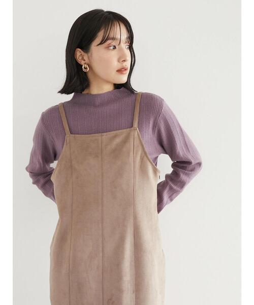 Sugar spoon(シュガースプーン)の「・SUGAR SPOON スエードポンチキャミワンピ*(ワンピース・レディース・パープル/モカ・FREE)」の13枚目の写真