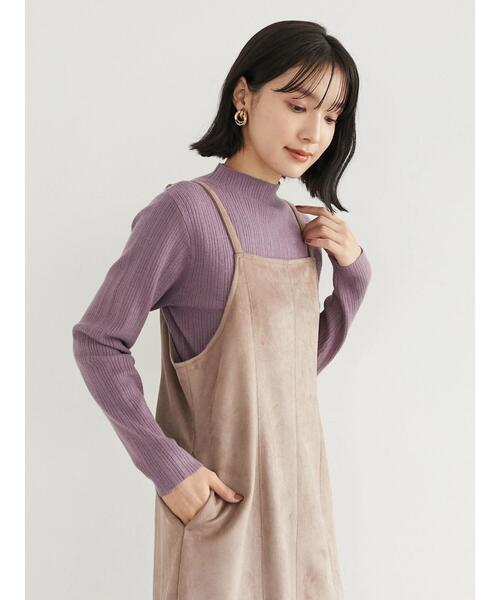 Sugar spoon(シュガースプーン)の「・SUGAR SPOON スエードポンチキャミワンピ*(ワンピース・レディース・パープル/モカ・FREE)」の14枚目の写真