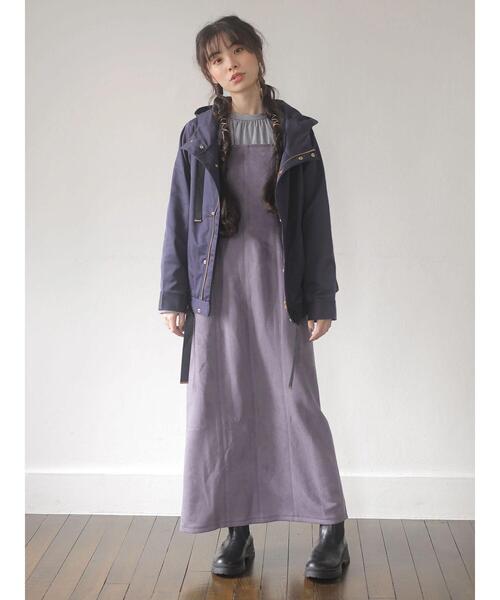 Sugar spoon(シュガースプーン)の「・SUGAR SPOON スエードポンチキャミワンピ*(ワンピース・レディース・パープル/モカ・FREE)」の17枚目の写真