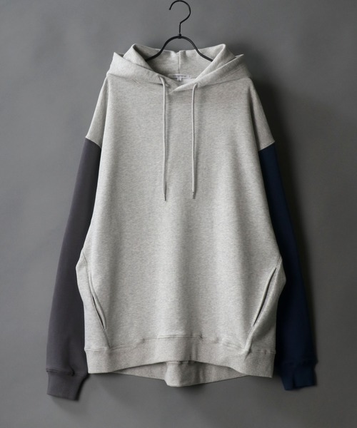 SITRY（シトリー）の「wide silhouette sweat hoodie/ワイドシルエット スウェット フーディー/パーカー（パーカー・メンズ・オフホワイト/グレー/ブルーグレー/チャコールグレー/ブラック/グレイッシュベージュ/ホワイト系その他/グレー系その他/ブラック系その他/ネイビー/グリーン・M/L）」の9枚目の写真