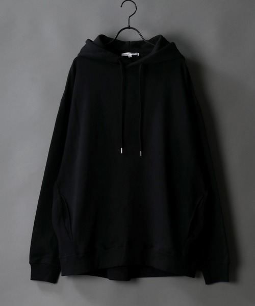 SITRY（シトリー）の「wide silhouette sweat hoodie/ワイドシルエット スウェット フーディー/パーカー（パーカー・メンズ・オフホワイト/グレー/ブルーグレー/チャコールグレー/ブラック/グレイッシュベージュ/ホワイト系その他/グレー系その他/ブラック系その他/ネイビー/グリーン・M/L）」の4枚目の写真