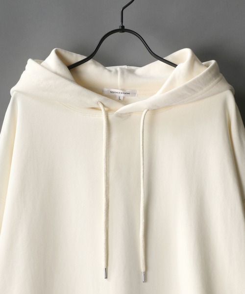 SITRY（シトリー）の「wide silhouette sweat hoodie/ワイドシルエット スウェット フーディー/パーカー（パーカー・メンズ・オフホワイト/グレー/ブルーグレー/チャコールグレー/ブラック/グレイッシュベージュ/ホワイト系その他/グレー系その他/ブラック系その他/ネイビー/グリーン・M/L）」の20枚目の写真