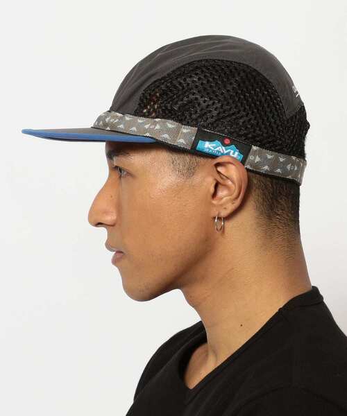 CAL O LINE（キャルオーライン）の「KAVU × CAL O LINE / カブ×キャルオーライン　VENTED STRAP CAP　ベンテッドストラップキャップ　CKW-210（キャップ・メンズ・ブラック/カーキ・FREE）」の12枚目の写真