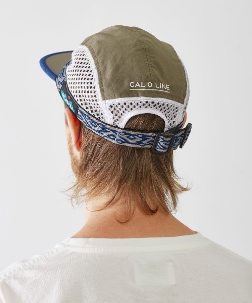 CAL O LINE（キャルオーライン）の「KAVU × CAL O LINE / カブ×キャルオーライン　VENTED STRAP CAP　ベンテッドストラップキャップ　CKW-210（キャップ・メンズ・ブラック/カーキ・FREE）」の3枚目の写真