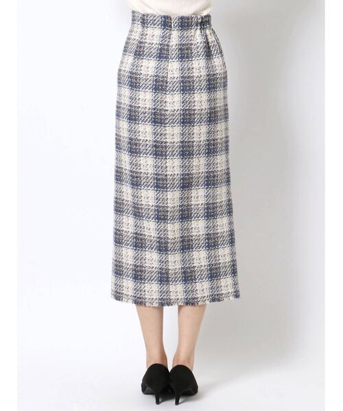 MERCURYDUO（マーキュリーデュオ）の「チェックツイードタイトスカート（スカート・レディース・ブラック/ブルー・SMALL/MEDIUM）」の14枚目の写真
