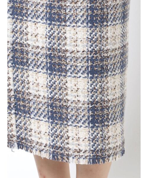 MERCURYDUO（マーキュリーデュオ）の「チェックツイードタイトスカート（スカート・レディース・ブラック/ブルー・SMALL/MEDIUM）」の21枚目の写真