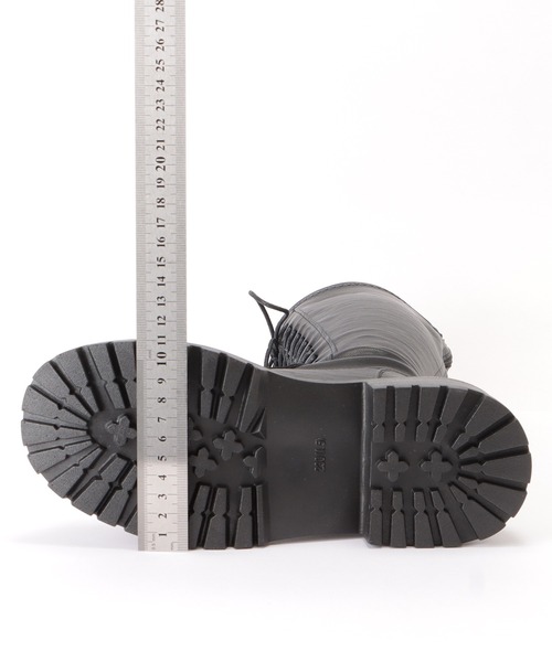 セール】厚底 編み上げロングブーツ レースアップ（ブーツ）｜Lace