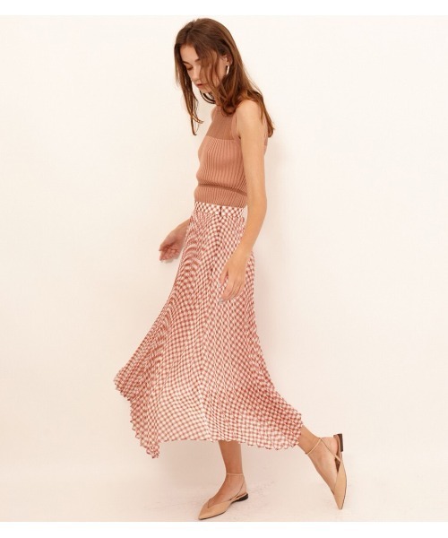 LE CIEL BLEU(ルシェルブルー)の「Sheer Gingaham Pleated Skirt(スカート・レディース・ブラック/ブラウン・38/34/36)」の17枚目の写真
