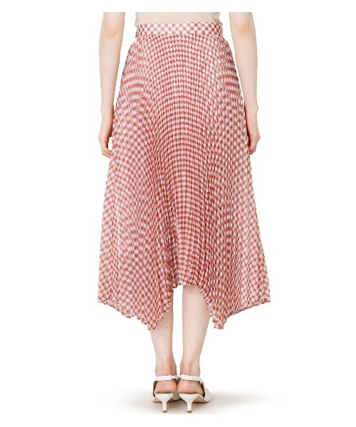 LE CIEL BLEU(ルシェルブルー)の「Sheer Gingaham Pleated Skirt(スカート・レディース・ブラック/ブラウン・38/34/36)」の14枚目の写真