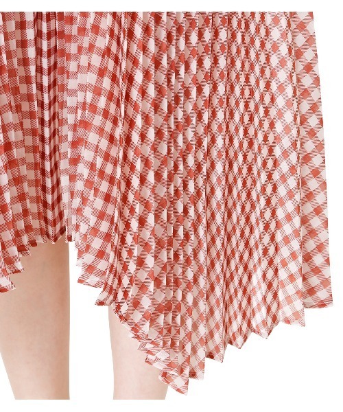 LE CIEL BLEU(ルシェルブルー)の「Sheer Gingaham Pleated Skirt(スカート・レディース・ブラック/ブラウン・38/34/36)」の13枚目の写真