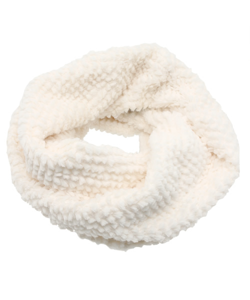 AZUL by moussy（アズールバイマウジー）の「PEフェイクファーシングルスヌード（ストール/ショール・レディース・オフホワイト/グレー/ブラック/ネイビー・FREE）」の2枚目の写真