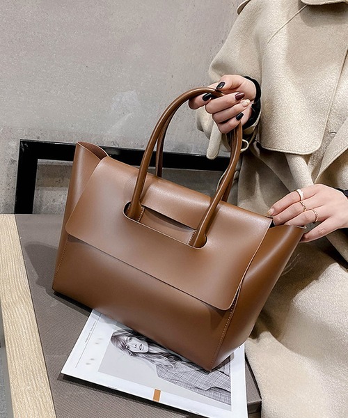 shopnikoniko(ショップニコニコ)の「合成皮革 トートバッグ(トートバッグ・レディース・ベージュ/ブラック/ブラウン・フリー)」の19枚目の写真