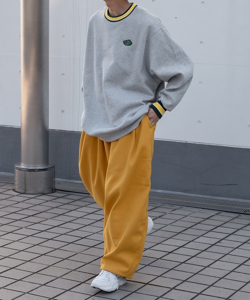 kutir（クティール）の「ラインリブワニ刺繍スウェット（スウェット・メンズ・オフホワイト/ライトグレー・MEDIUM/LARGE）」の14枚目の写真